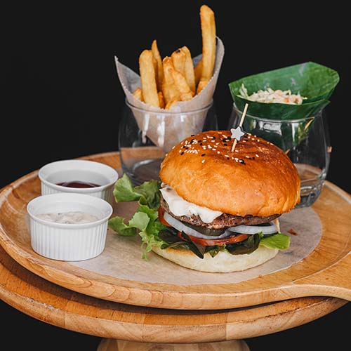 Beef Burger / Chicken Burger [Extra Cheese THB 50]